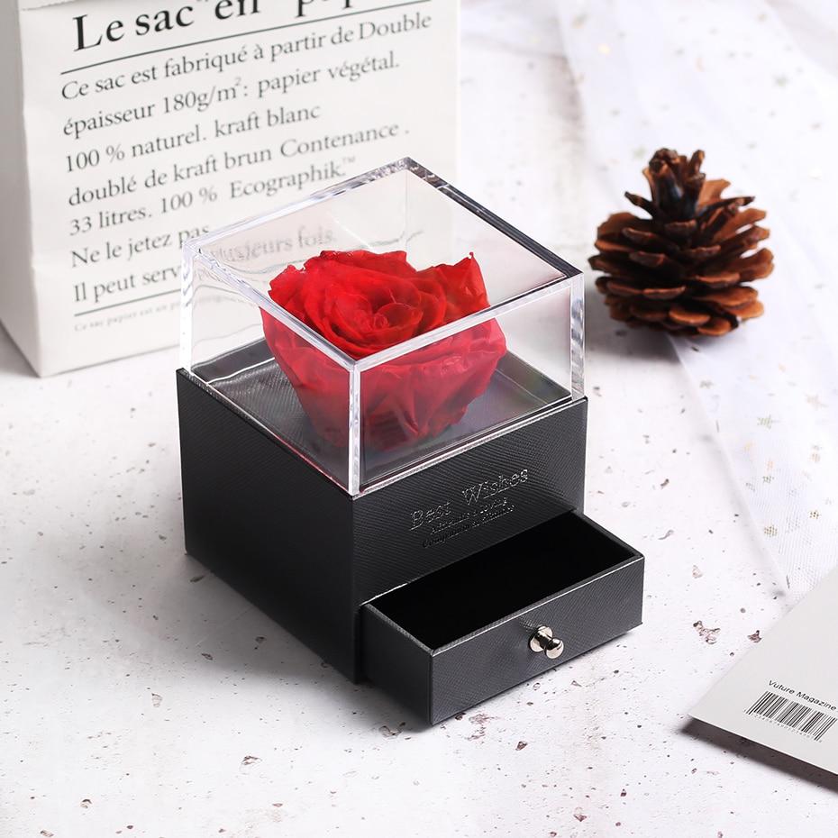 Immortal Preserved Rose Teddy Bear Box Display-xinru