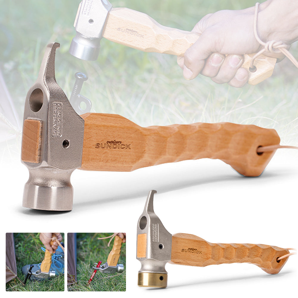 Camping Hammer Tent Mallet Stake Peg Puller Hammer with Holding Strap-xinru
