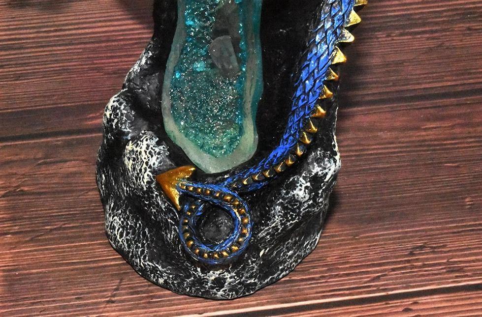 Crystal Cavern Dragon LED Backflow Incense Burner Nightlight-xinru