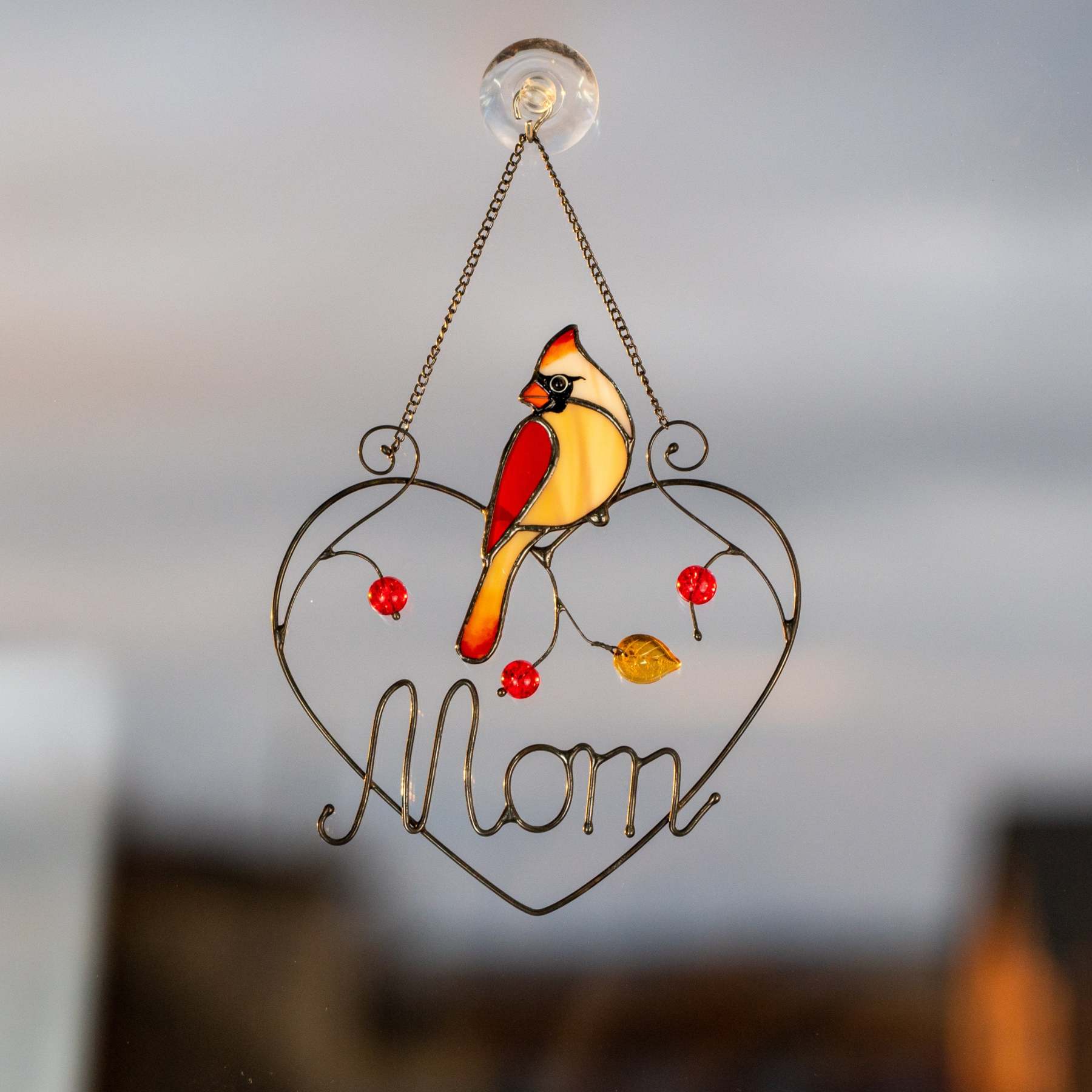Personalised Female Cardinal Suncatcher-xinru