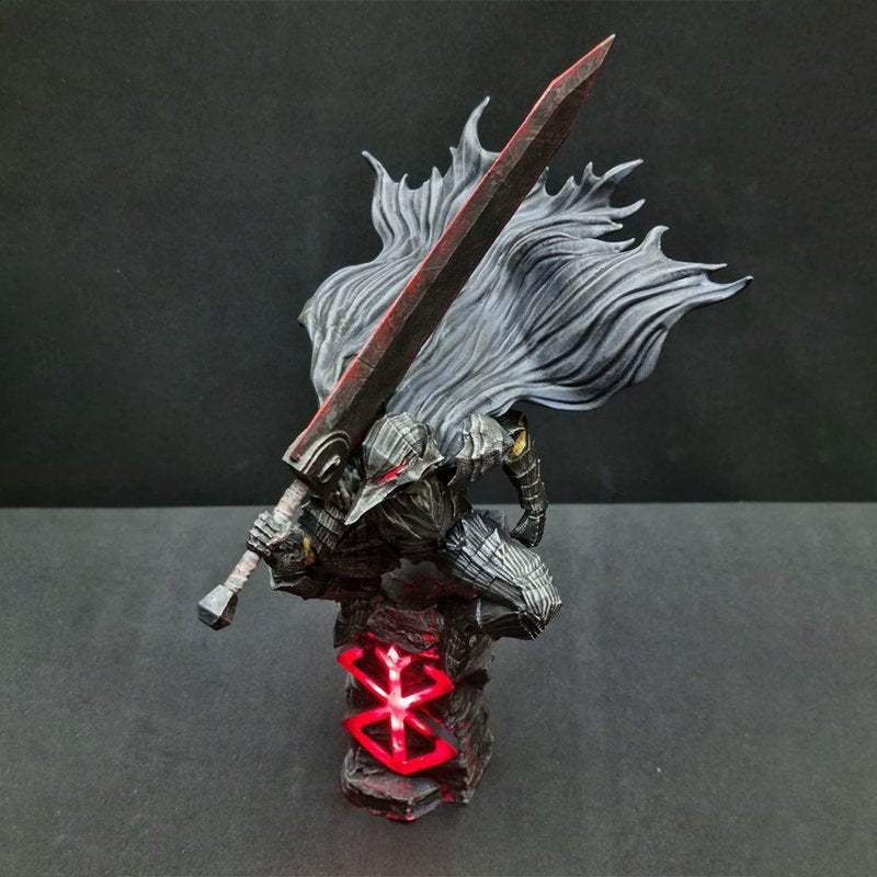 Berserk Guts Anime Figure Night Light Moon Knight Resin Action Model For Boys-xinru