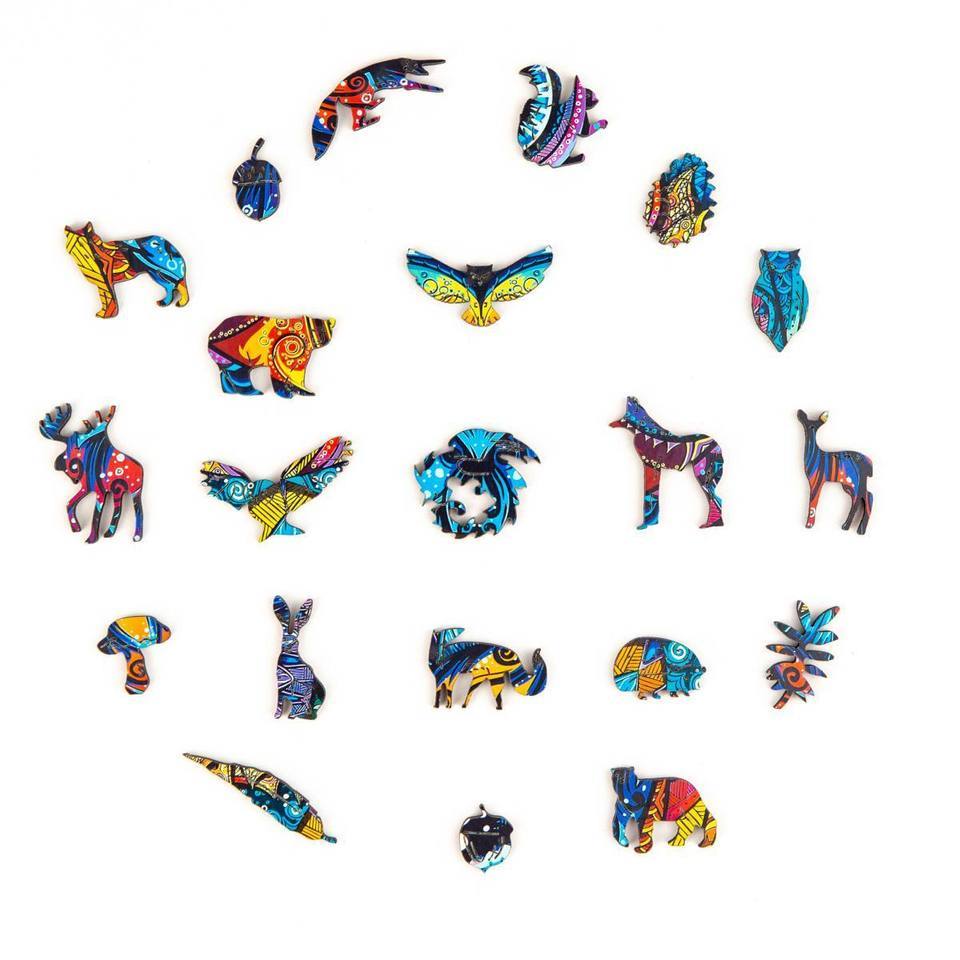 Wooden Jigsaw Puzzle Owl With Box For Adults-xinru