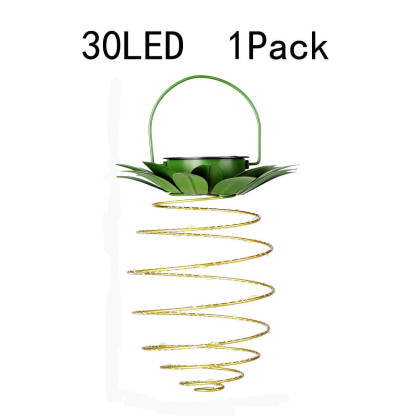 Solar Pineapple Iron Lantern LED Waterproof Hanging Lights Garden Decorative-xinru
