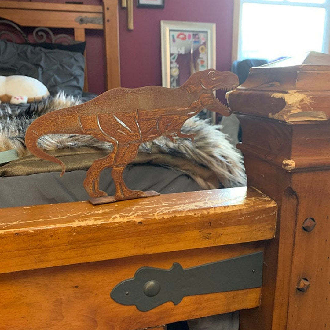 Garden Decoration Dinosaur Ornaments Indoor and Outdoor Metal T-Rex Ornament-xinru