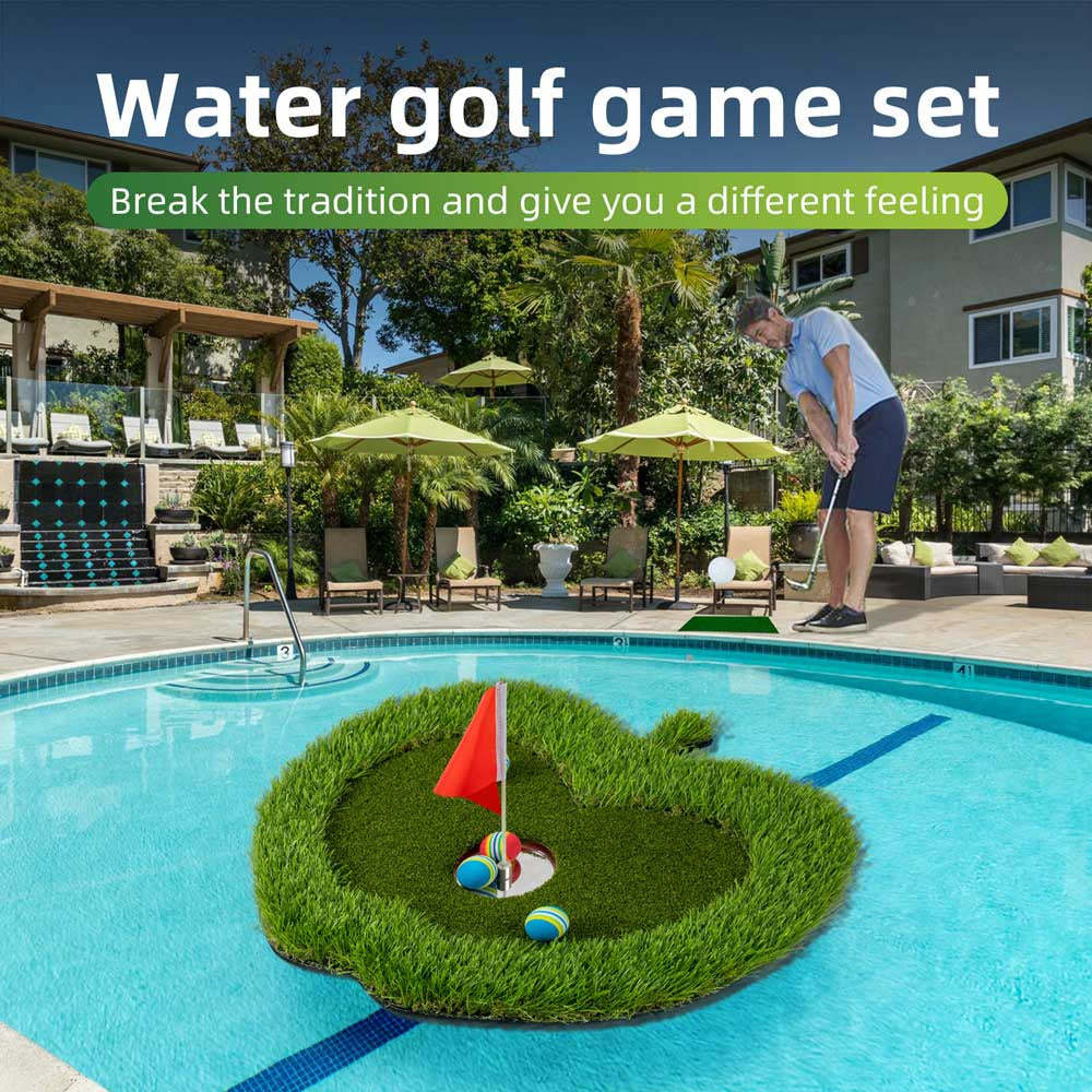 Apple Floating Golf Green Set (5*3.3ft), Perfect Golf Gift for Men Golfers-xinru shop