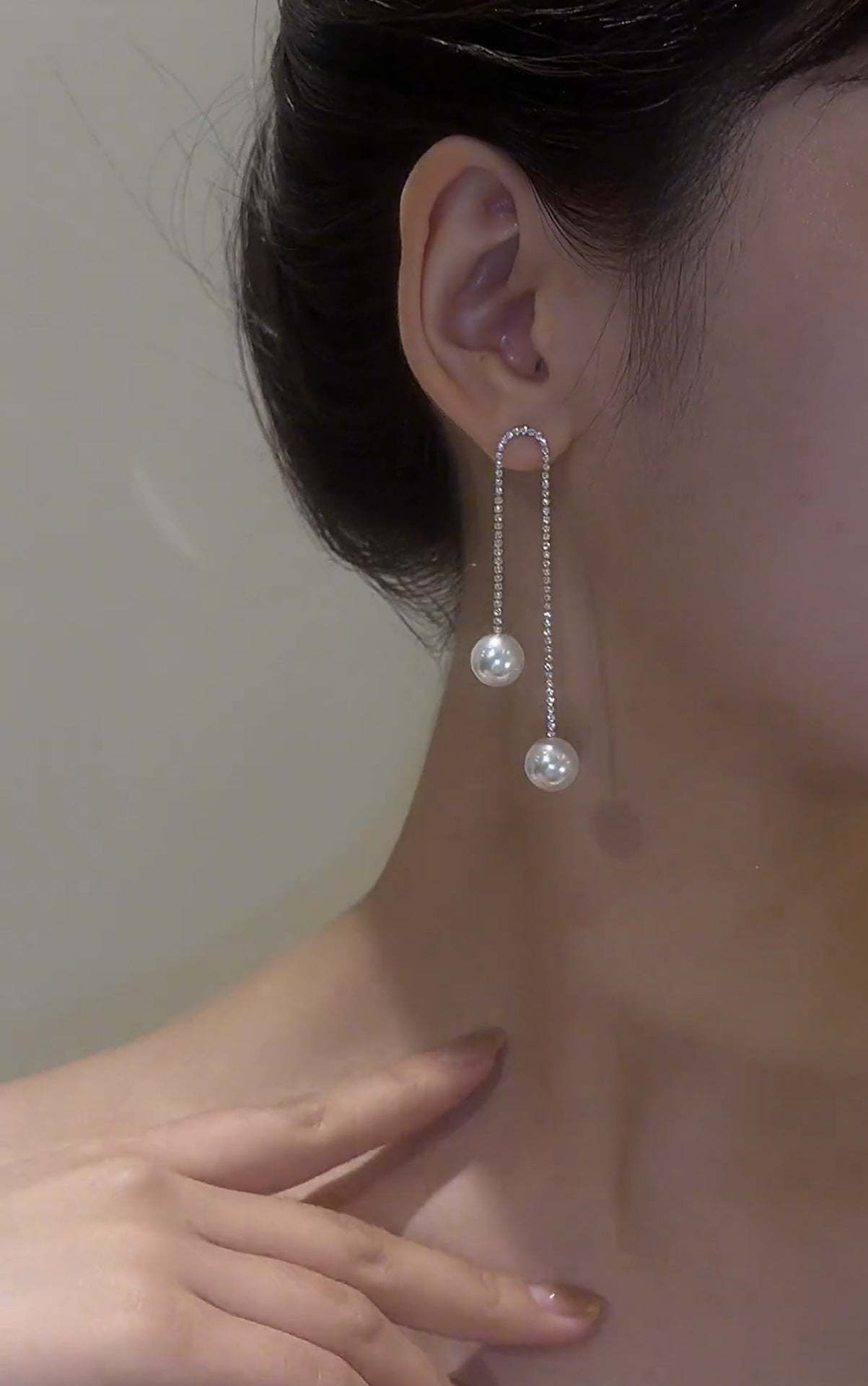 925 Silver Plated Womens Pearl Earrings Ear Wire-xinru