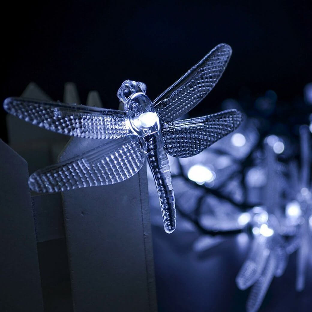 Outdoor Solar Dragonfly Waterproof LED Lights Festival Party Decoration-xinru