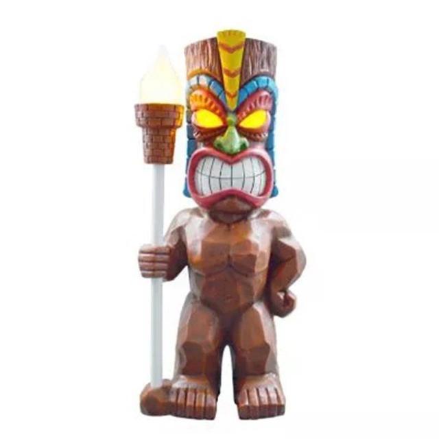 Retro Tiki Figure Statue Torch Tiki Surfboard Tili Sculpture Hawaii-xinru