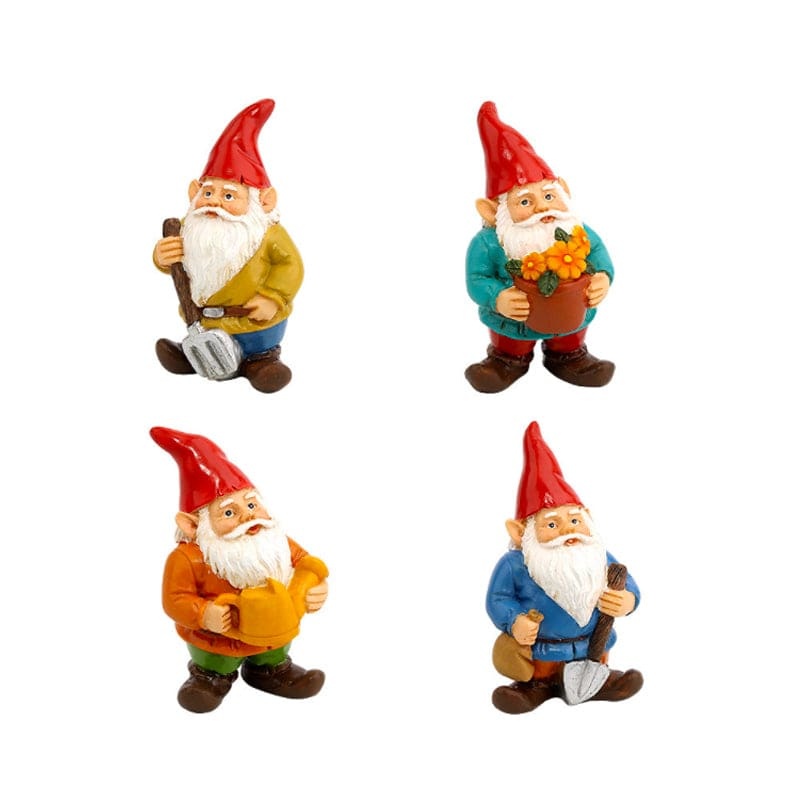 Desktop Ornament Garden Gnome Statue Resin Figurines Set Funny Swedish Dwar-xinru
