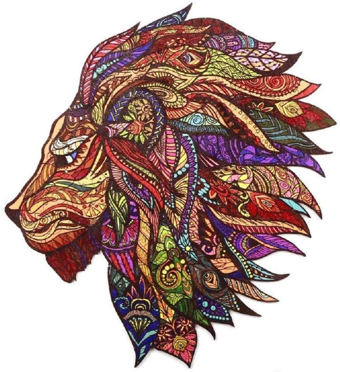 Unique Shape Wooden Jigsaw Puzzles - Lion King-xinru