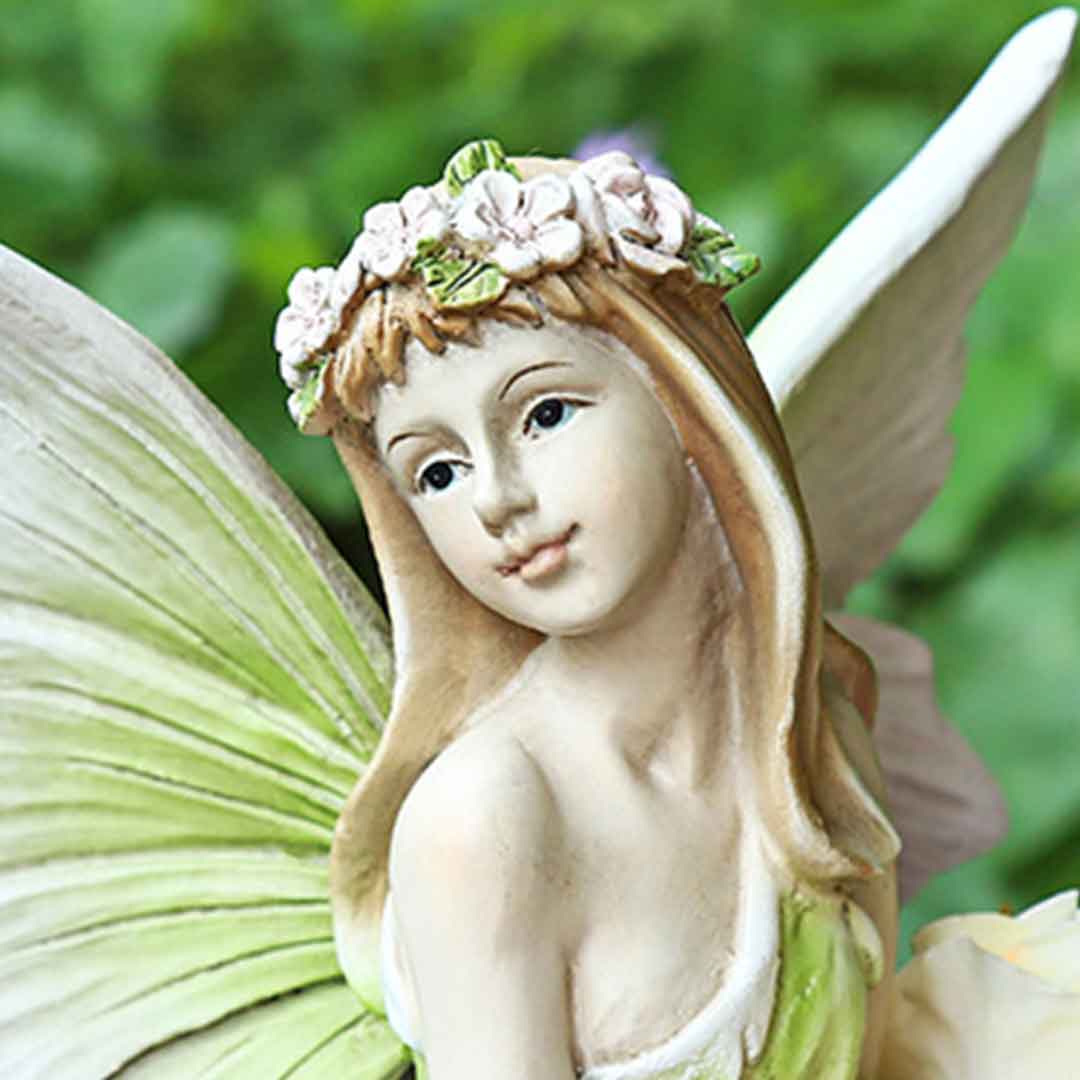 Fairy Girl Succulent Plant Pot Garden Figurine Outdoor Yard Porch Decoration-xinru