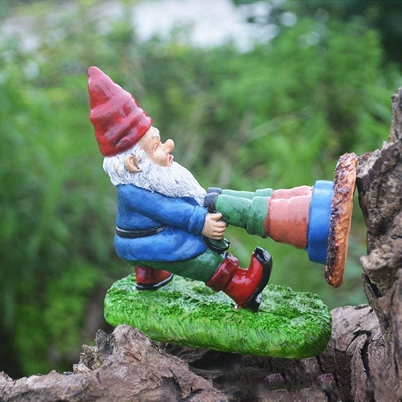 Funny Adding Vitality Resin Funny Trapped Gnome Garden Ornament-xinru