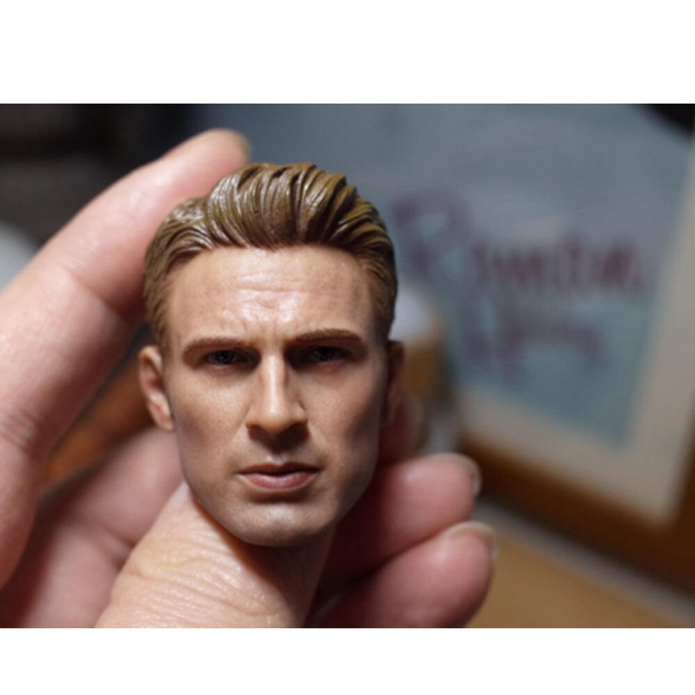 1/6  Model Head  Chris Evans Sculpt Captain  Action Figure-xinru