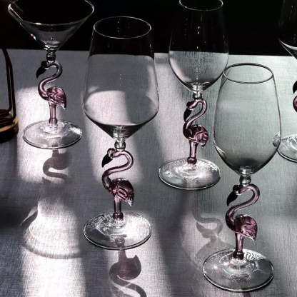 Creative Flamingo Wine Glasses Durable Goblet Set-xinru
