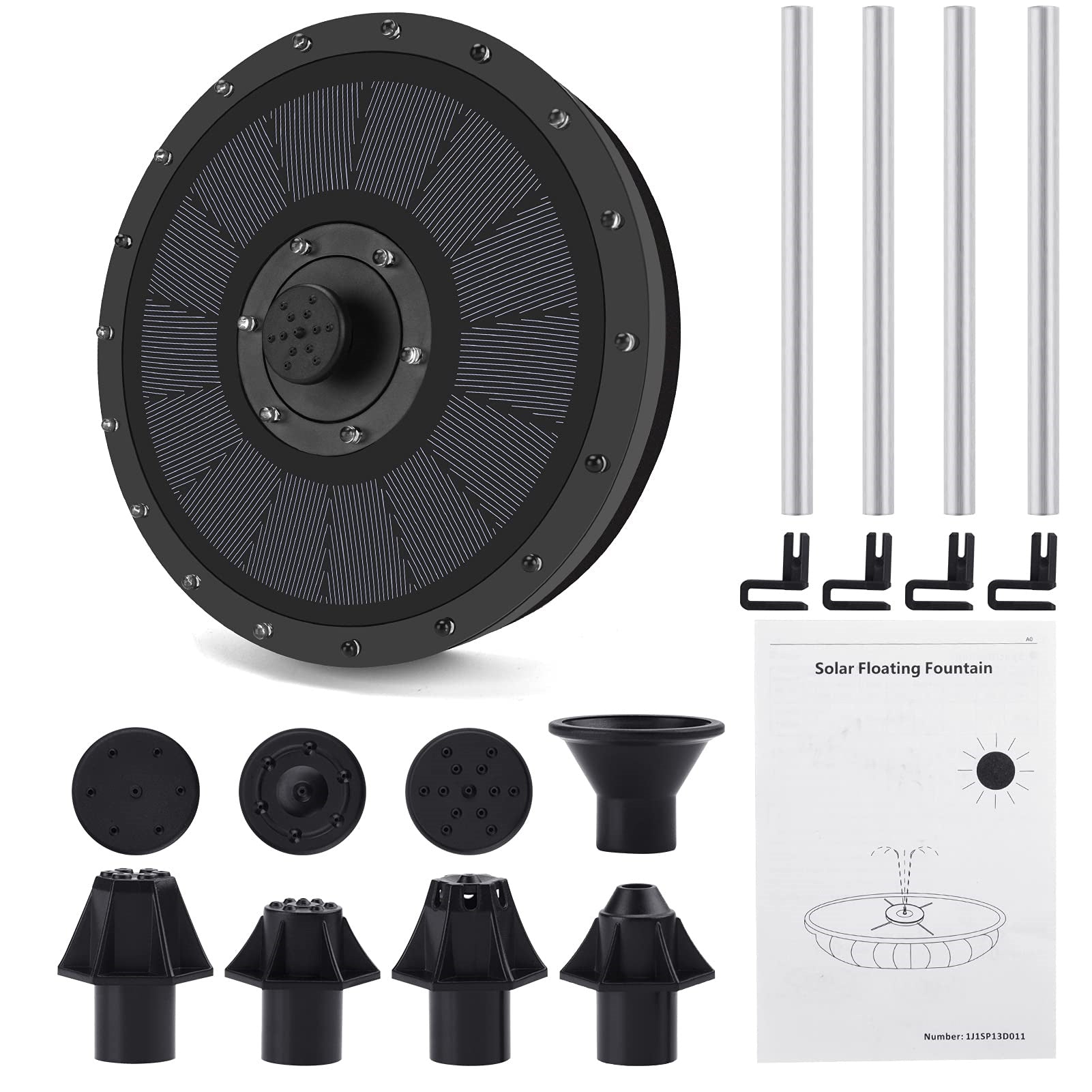 Floating Solar Bird Bath Fountain Kit Lamp-xinru