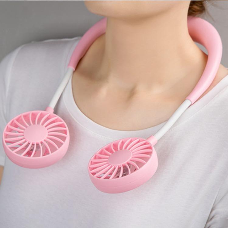 Portable Neck Rechargeable Hands-Free Personal Cooling Fan-xinru