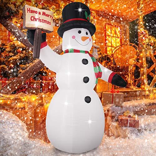 8FT Christmas Snowman Decorations Built-in LED Light-xinru shop
