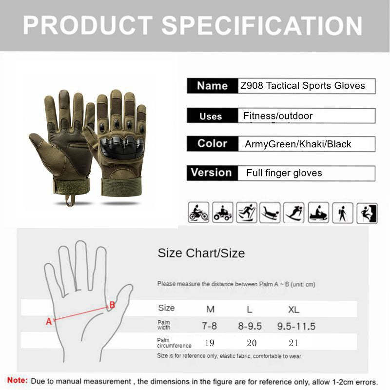 Army Military Tactical Hunting Shooting Hiking Outdoor Gloves-xinru