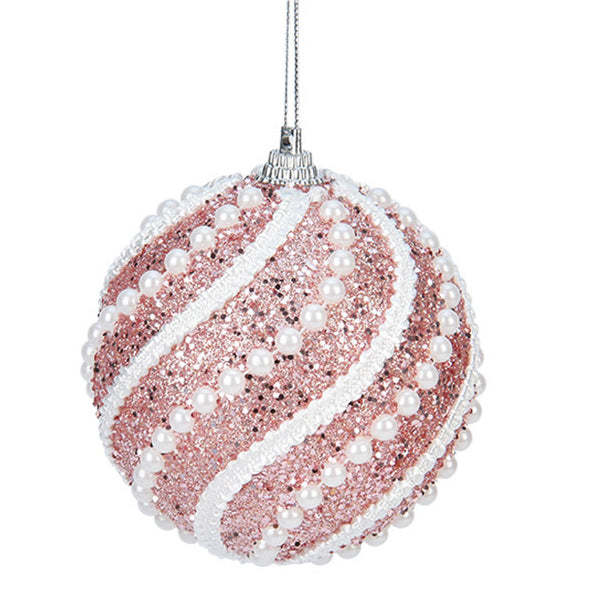 Sparkly All Over Christmas Ball Ornaments, Set of 4-xinru shop