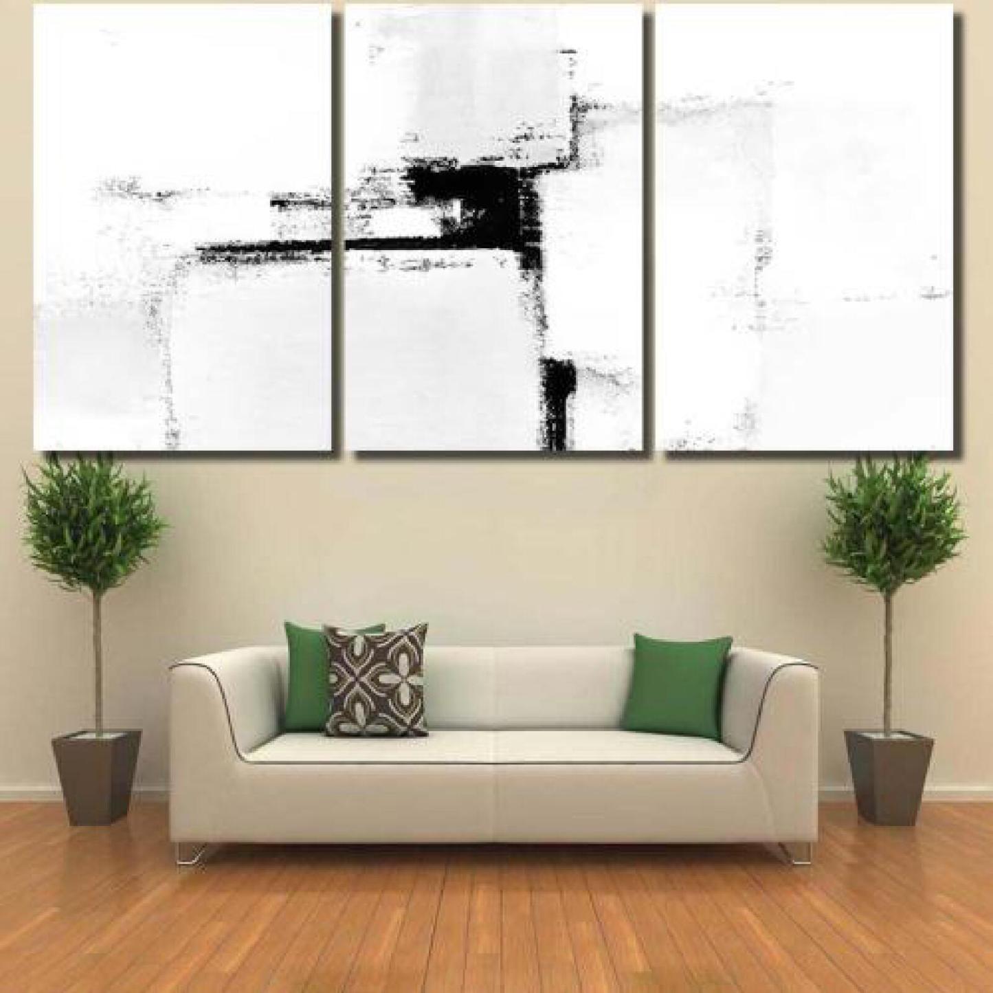 Black White Abstract Art Painting-xinru shop