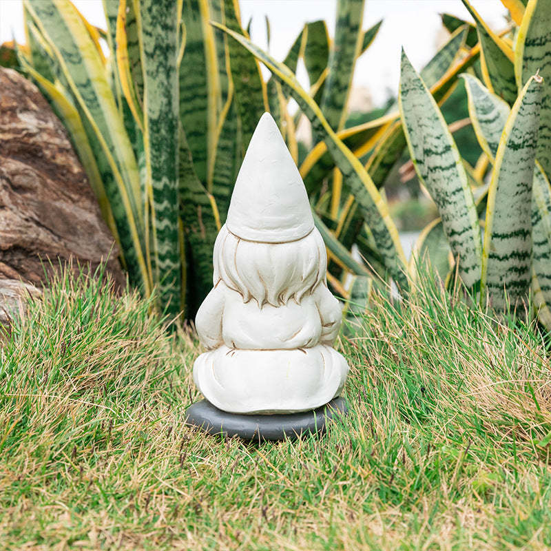 White Beard Garden Gnome Statue Decor-xinru