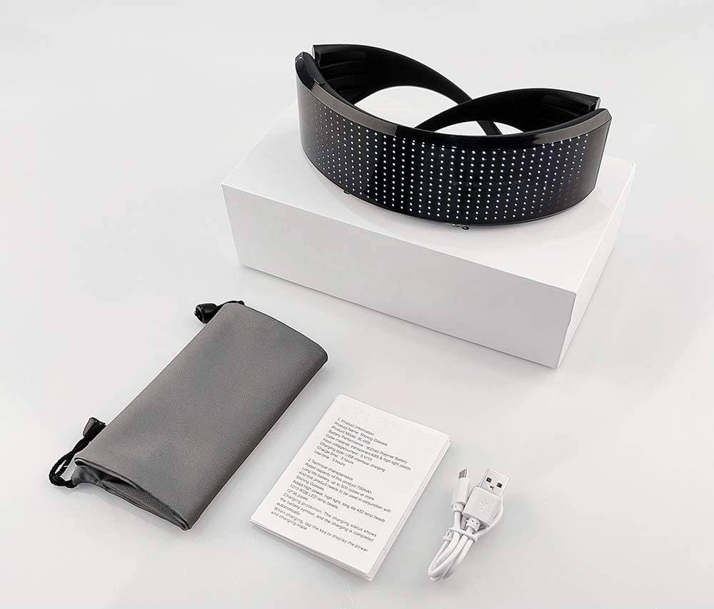 Neon LED Light Up Glasses Cyberpunk Goggles Celebration Party Events-xinru