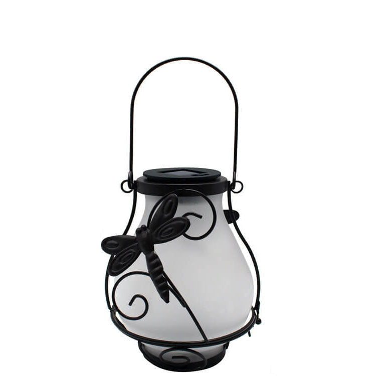 Solar Retro Lantern LED Decorative Outdoor Waterproof Garden Hanging Light-xinru