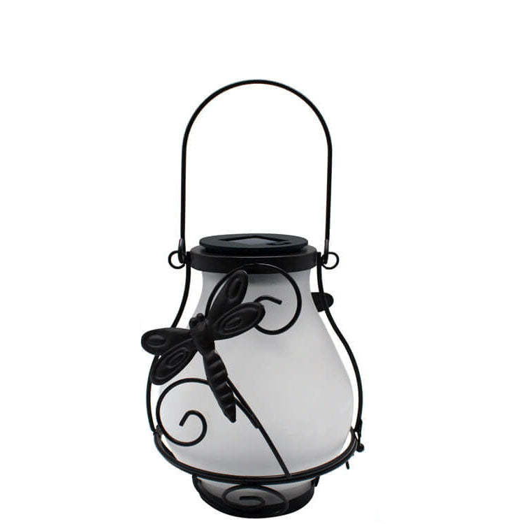 Solar Retro Lantern LED Decorative Outdoor Waterproof Garden Hanging Light-xinru