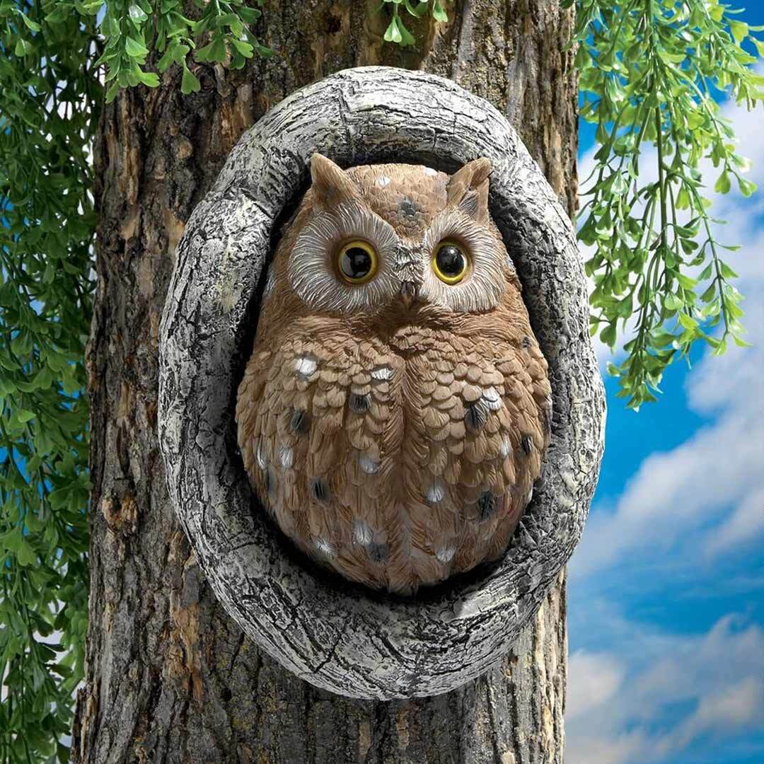 Octavius Knothole Owl Tree Statue-xinru