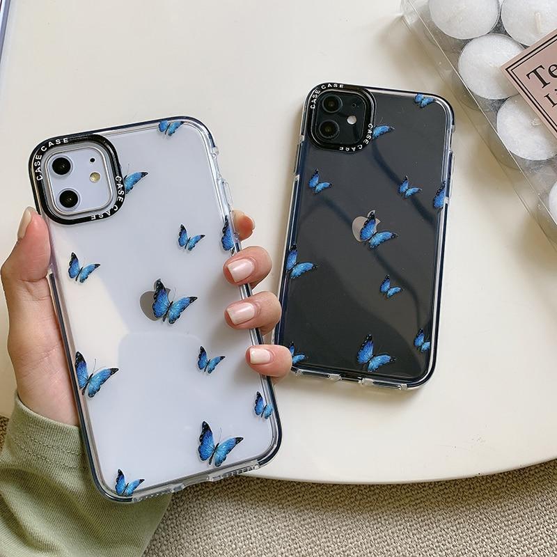 Shockproof Blue Butterfly Case-xinru