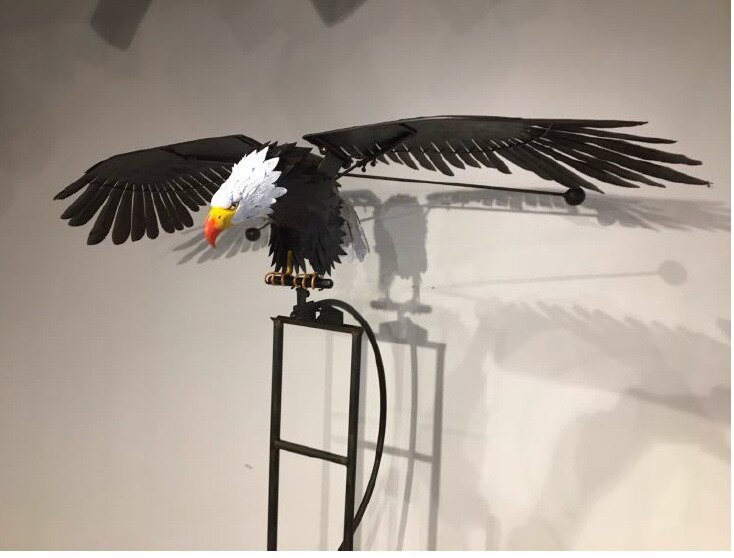 Eagle Garden Sculpture Large Bird Outdoor Statues Metal Yard Patio Lawn Decor-xinru
