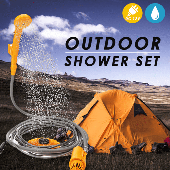 Portable Outdoor Travel Hiking Shower Head Camping Pump-xinru