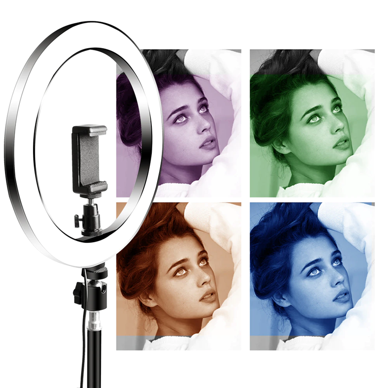 10" RGB Ring Light Ttripod 26 Colors Selfie Ring Light with Stand-xinru