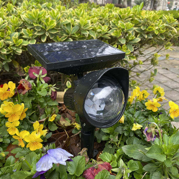 Solar Rotating Color Projection LED Outdoor Garden Lawn Light-xinru
