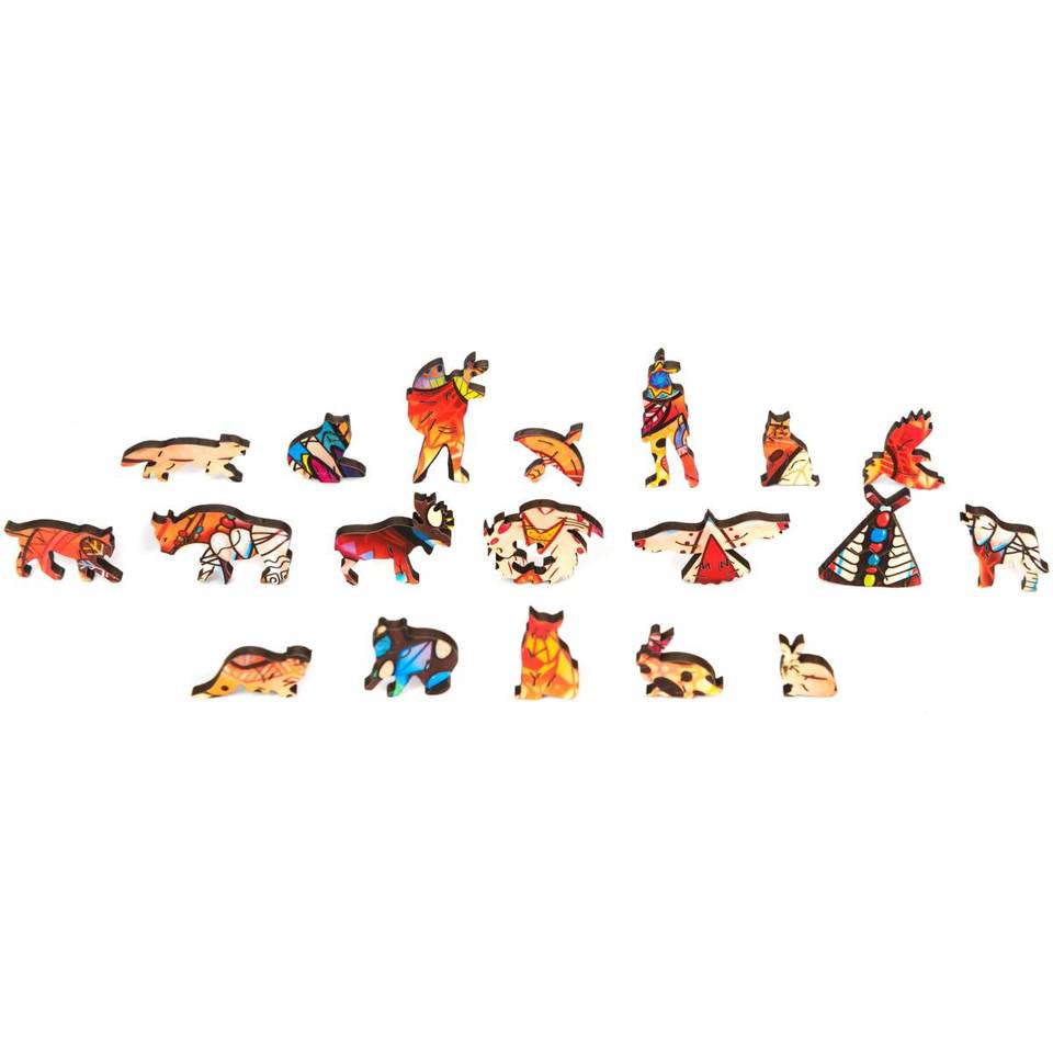 Gentle Lynx Wooden Jigsaw Puzzle With Box-xinru