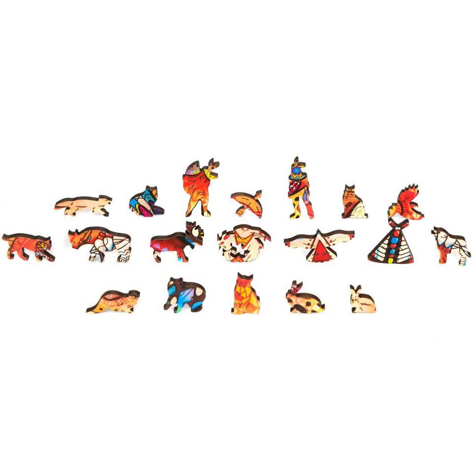 Gentle Lynx Wooden Jigsaw Puzzle With Box-xinru