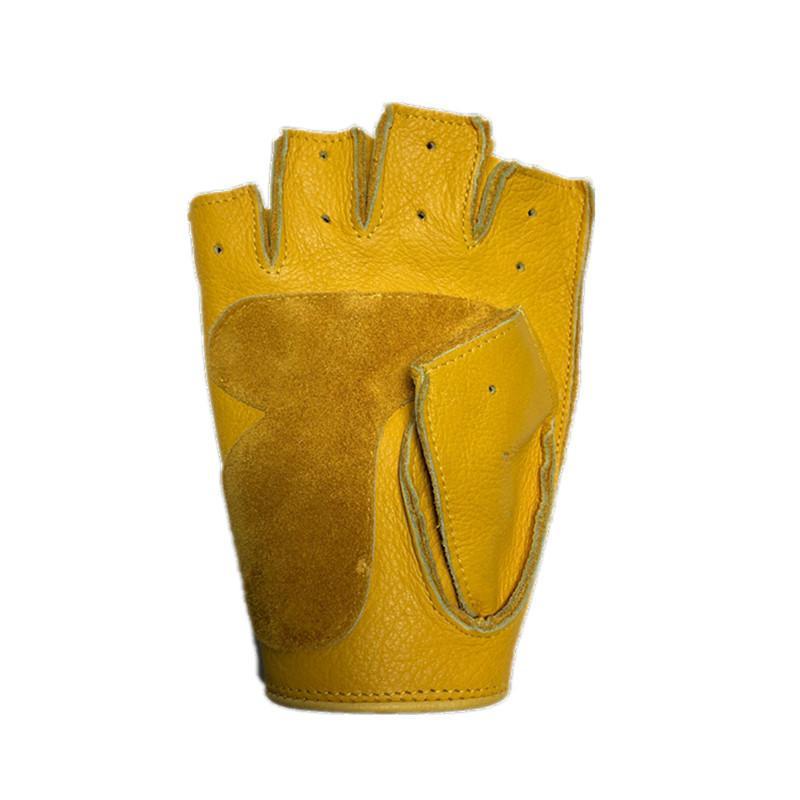 Retro Motorcycle Riding Cowhide Half-finger Gloves-xinru shop