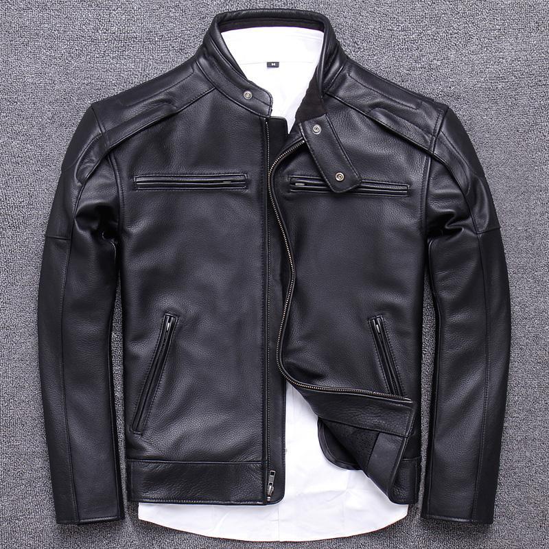 Motorcycle Skull Leather Jacket-xinru shop
