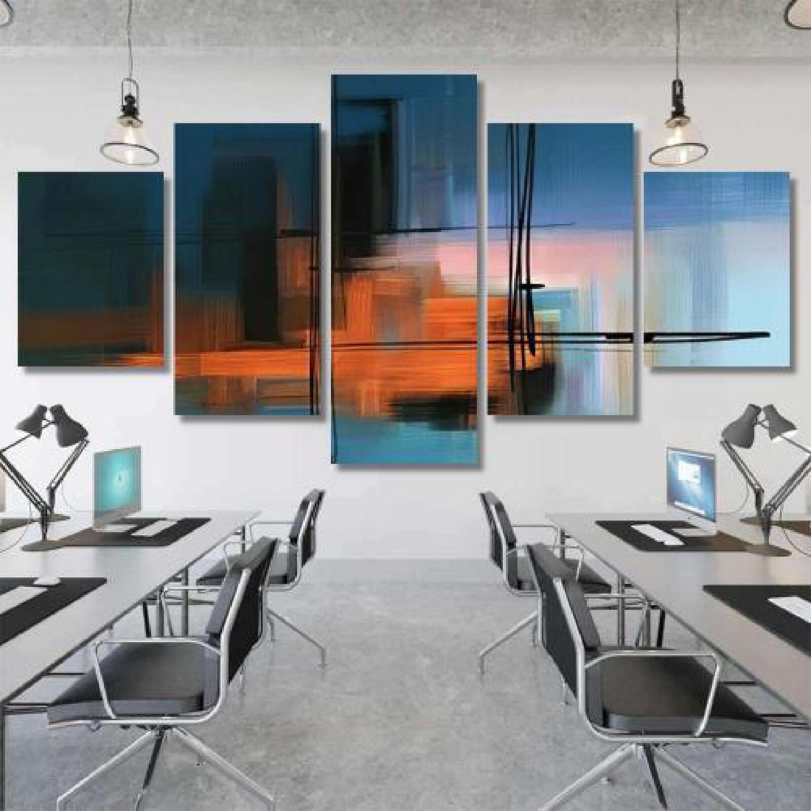 Colorful Abstract Acrylic Painting Surreal Landscape-xinru shop