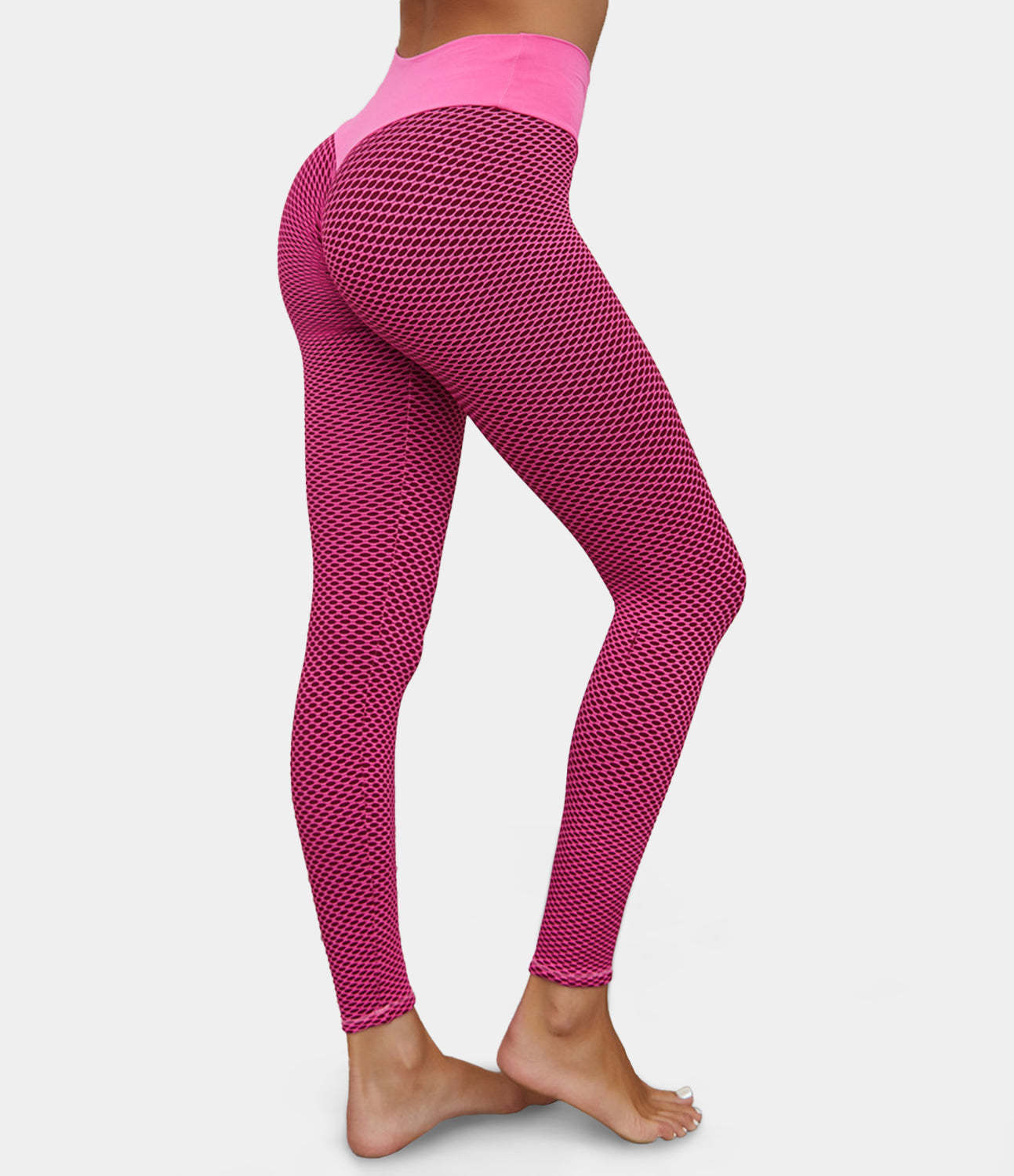 High Waisted Butt Lifting Honeycomb Leggings-xinru shop