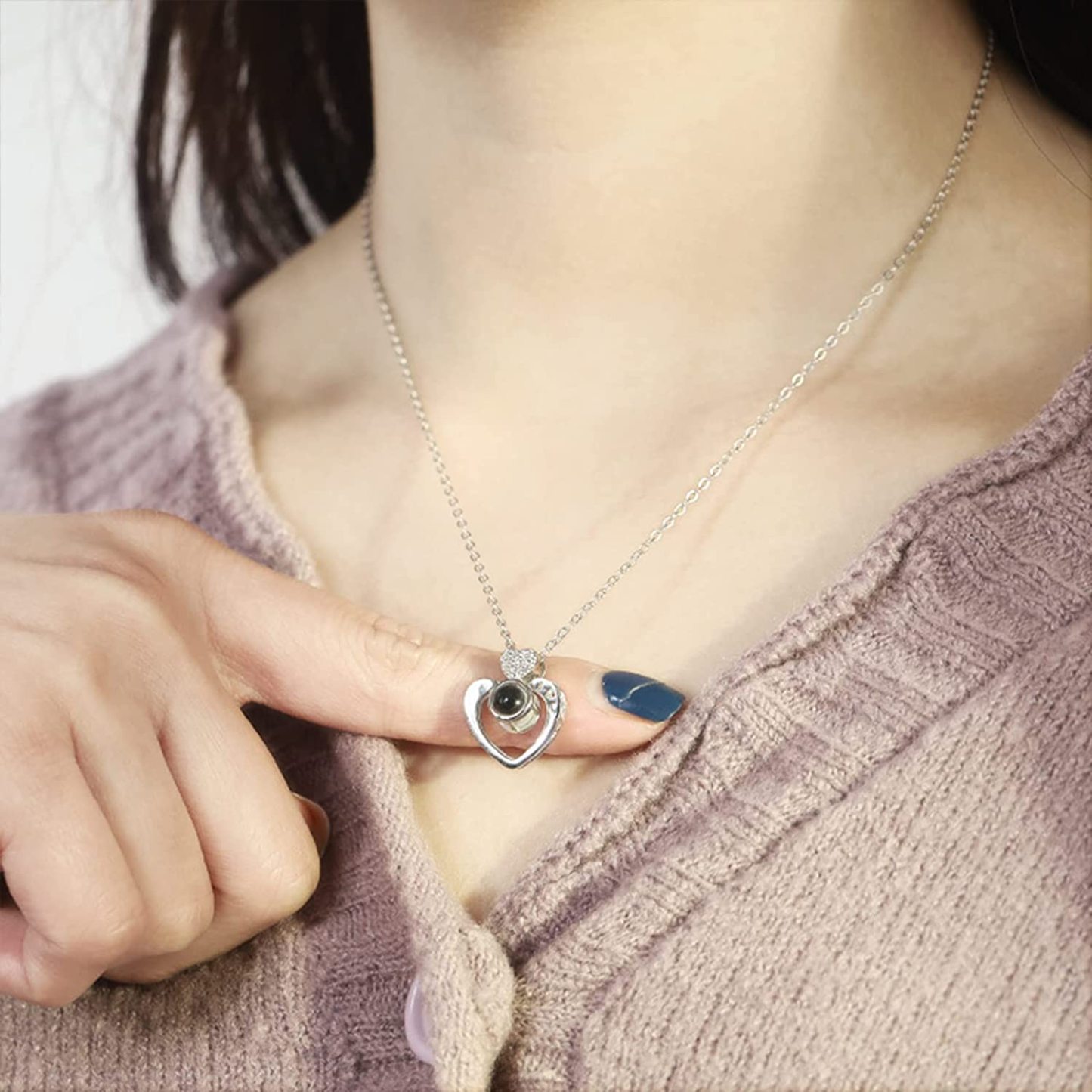 Mother's Day Gift Rose I Love You Necklace In 100 Languages-xinru