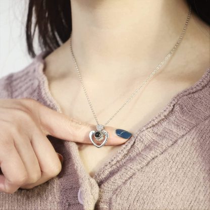 Mother's Day Gift Rose I Love You Necklace In 100 Languages-xinru