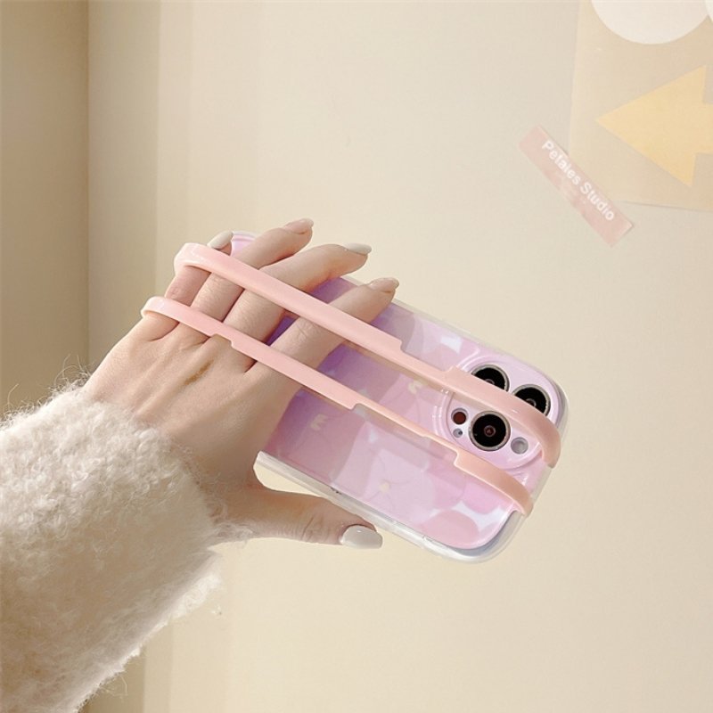 Pink Flower Bracket Case-xinru