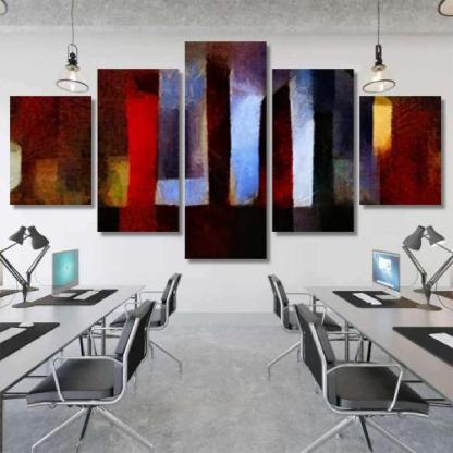 City Abstract Panorama Style Piet Mondrian-xinru shop