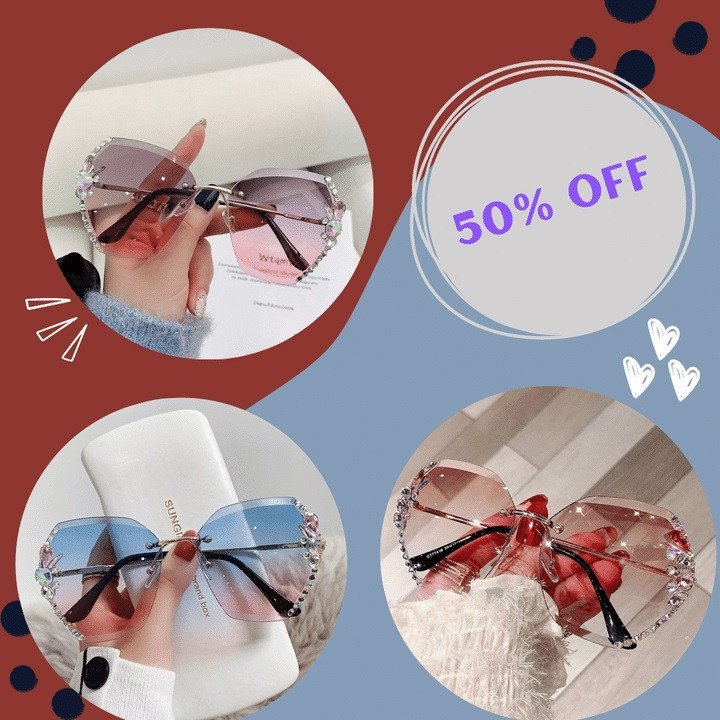 Woman Diamond Sunglasses For Beach Summer-xinru
