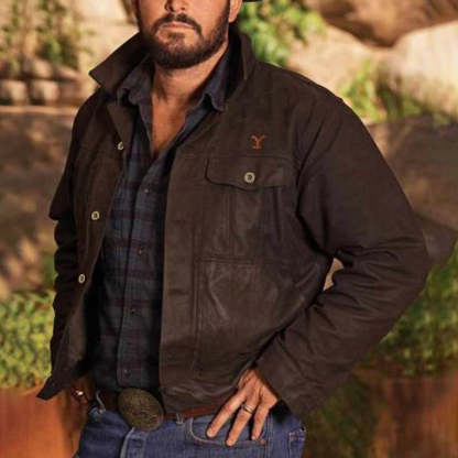 Rip Wheeler Yellowstone Season 4 Cole Hauser Black Jacket-xinru shop