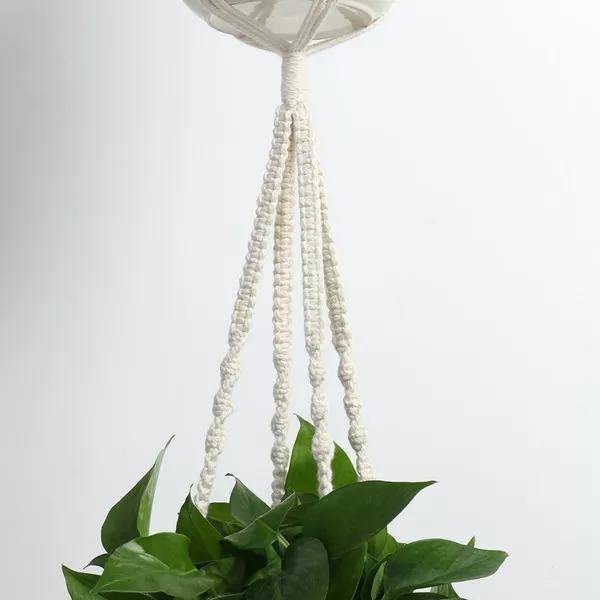 Handmade Boho Macrame Plant Hanger Set 4-Piece-xinru