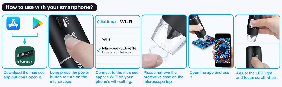 T Takmly wireless digital microscope usb camera support IOS IPHONE 6 7 8 910 x sx 12 13