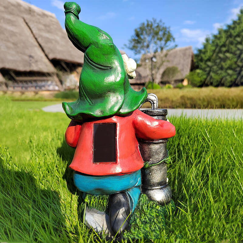 Solar Resin Dwarf Garden Ornament Waterproof Decorative Light-xinru