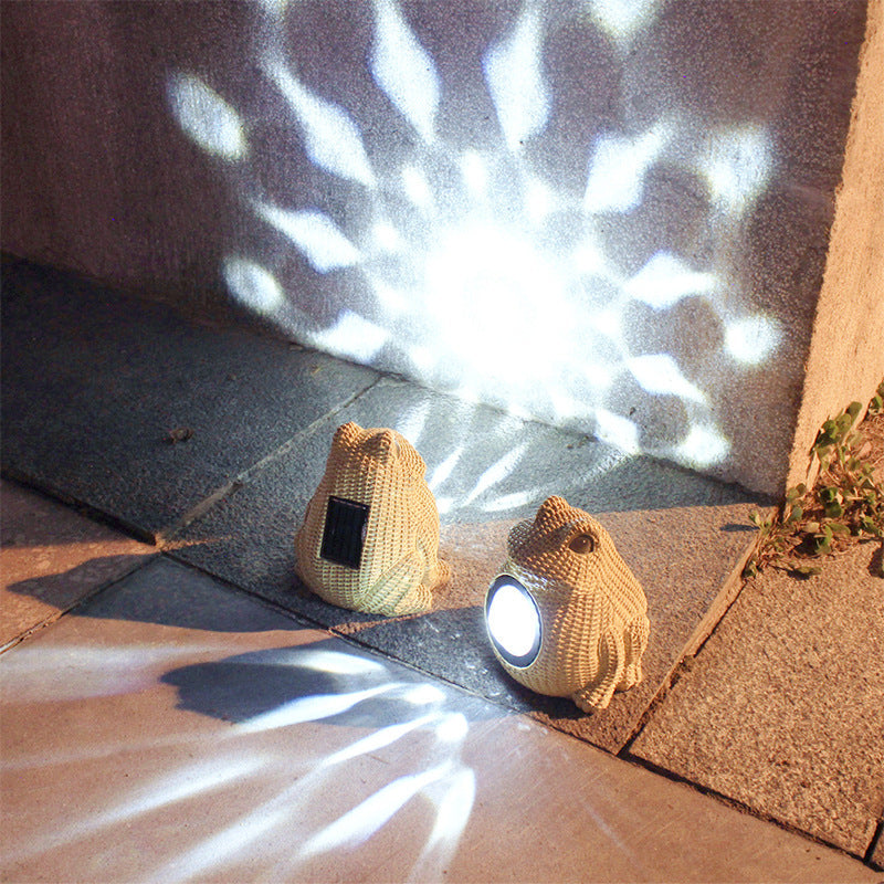 Outdoor Waterproof LED Solar Lamp Resin Craft Animal Sculpture-xinru